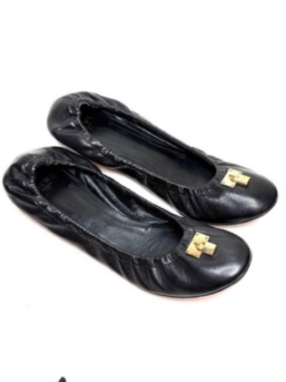 LOEWE Black Leather Ballet Flats | 39